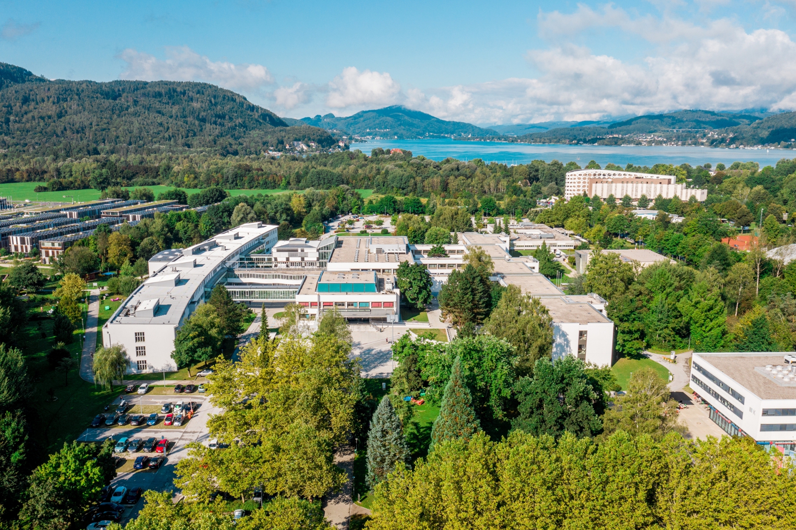 Luftbild der Universität Klagenfurt 2019